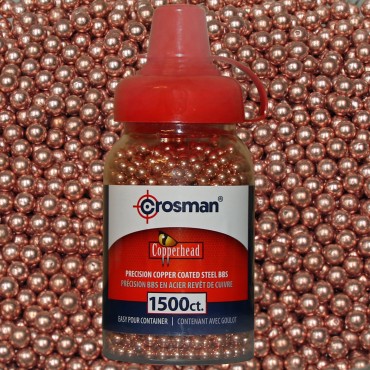 Crosman Copperhead 1500 BBs round steel balls caliber 4.5 mm